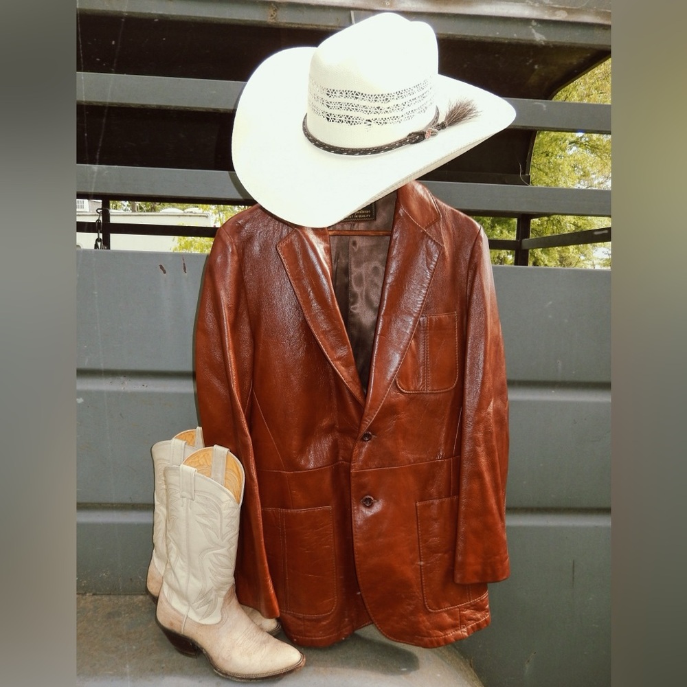 Vintage Leather Blazer